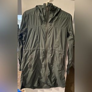 Athleta Olive Green Hooded Rain Jacket